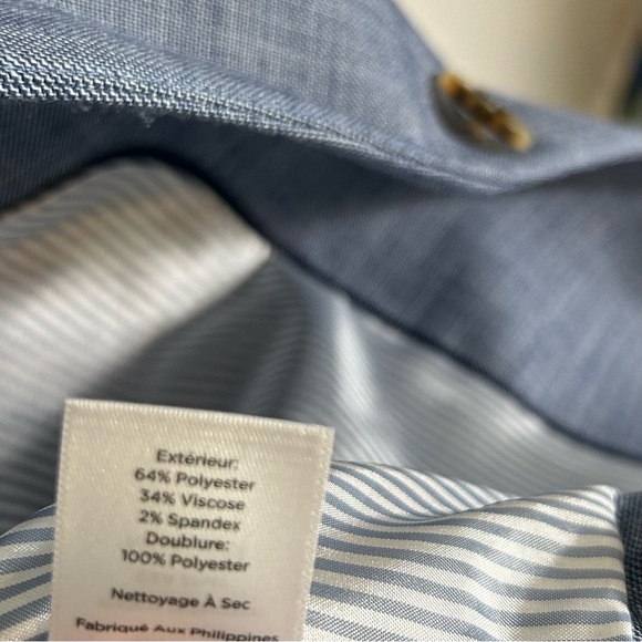 Talbots Women's Blue Linen Look Blazer in Size 18 - Picture 15 of 16